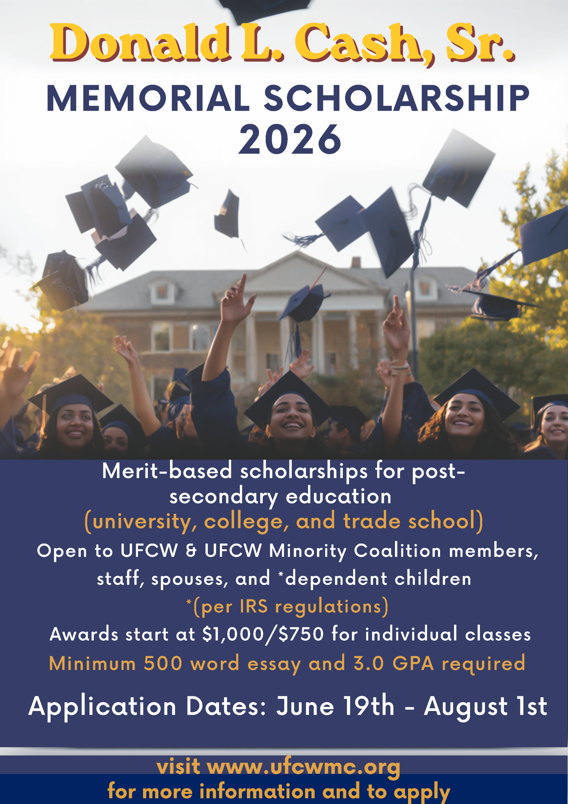 20260614-UFCW Minority Coalition Donald L. Cash, Sr. Memorial Scholarship