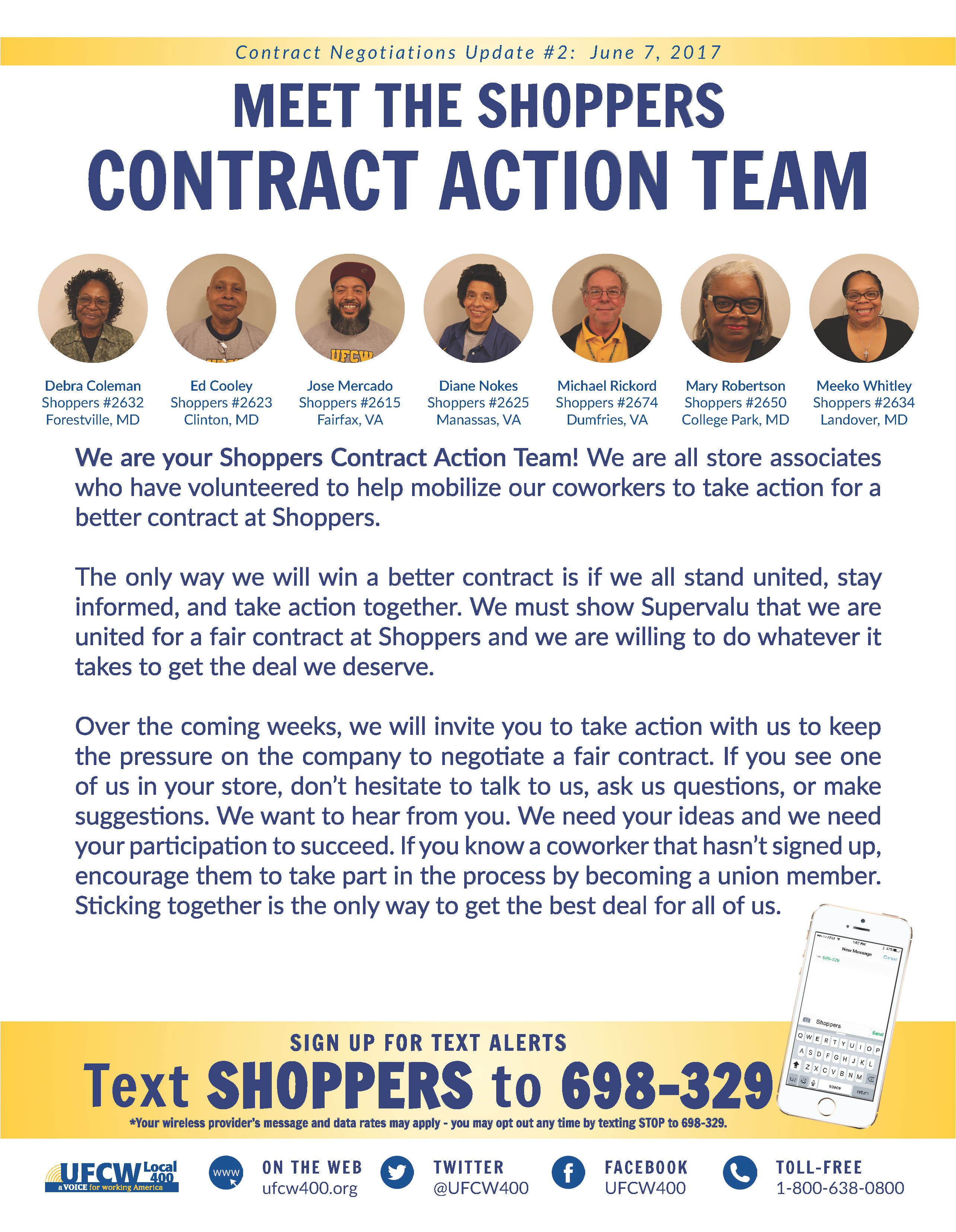 Meet the Shoppers Contract Action Team