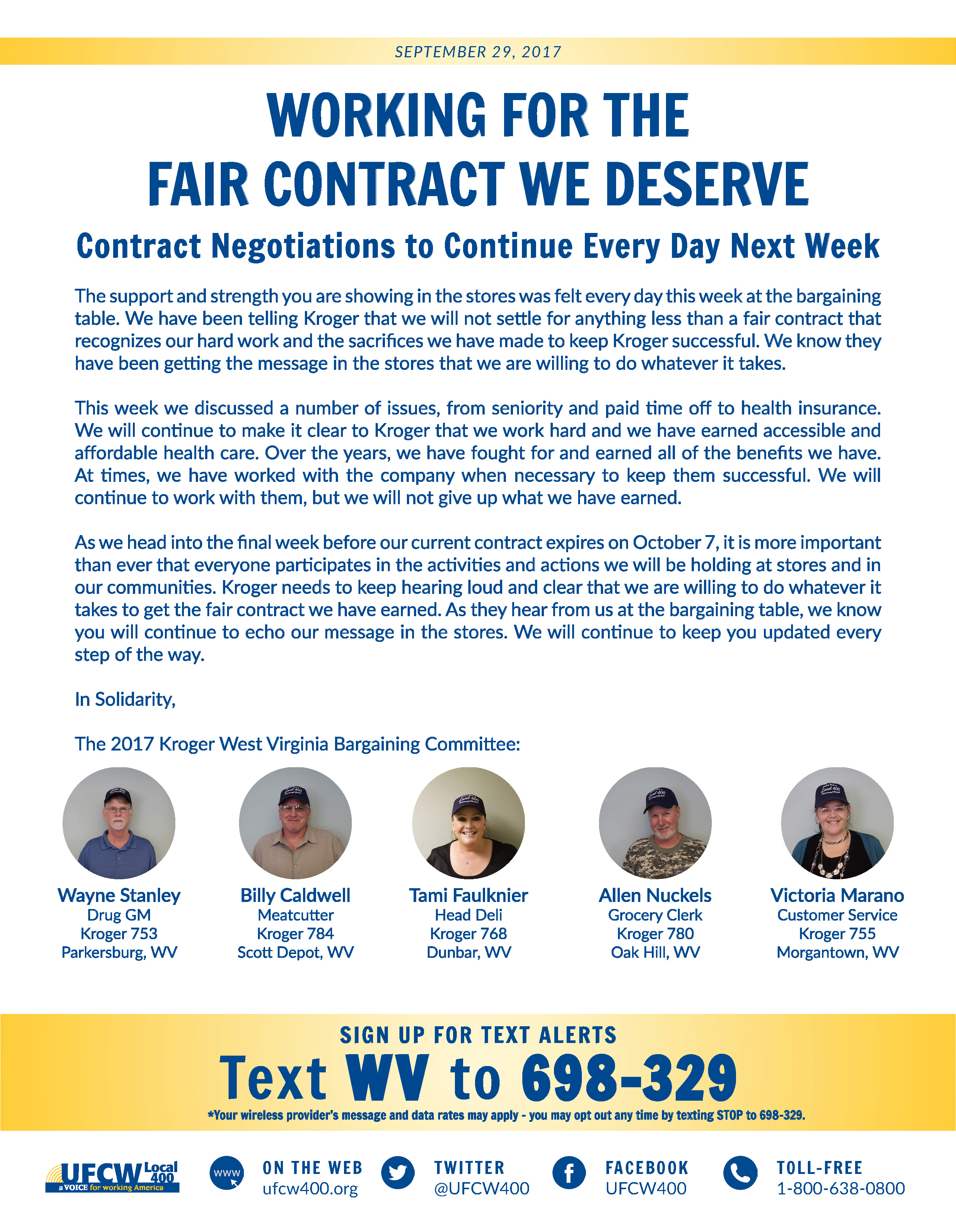 Working for the Fair Contract We Deserve